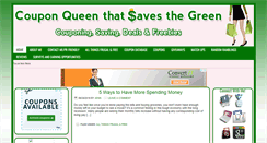 Desktop Screenshot of couponqueenthatsavesthegreen.com